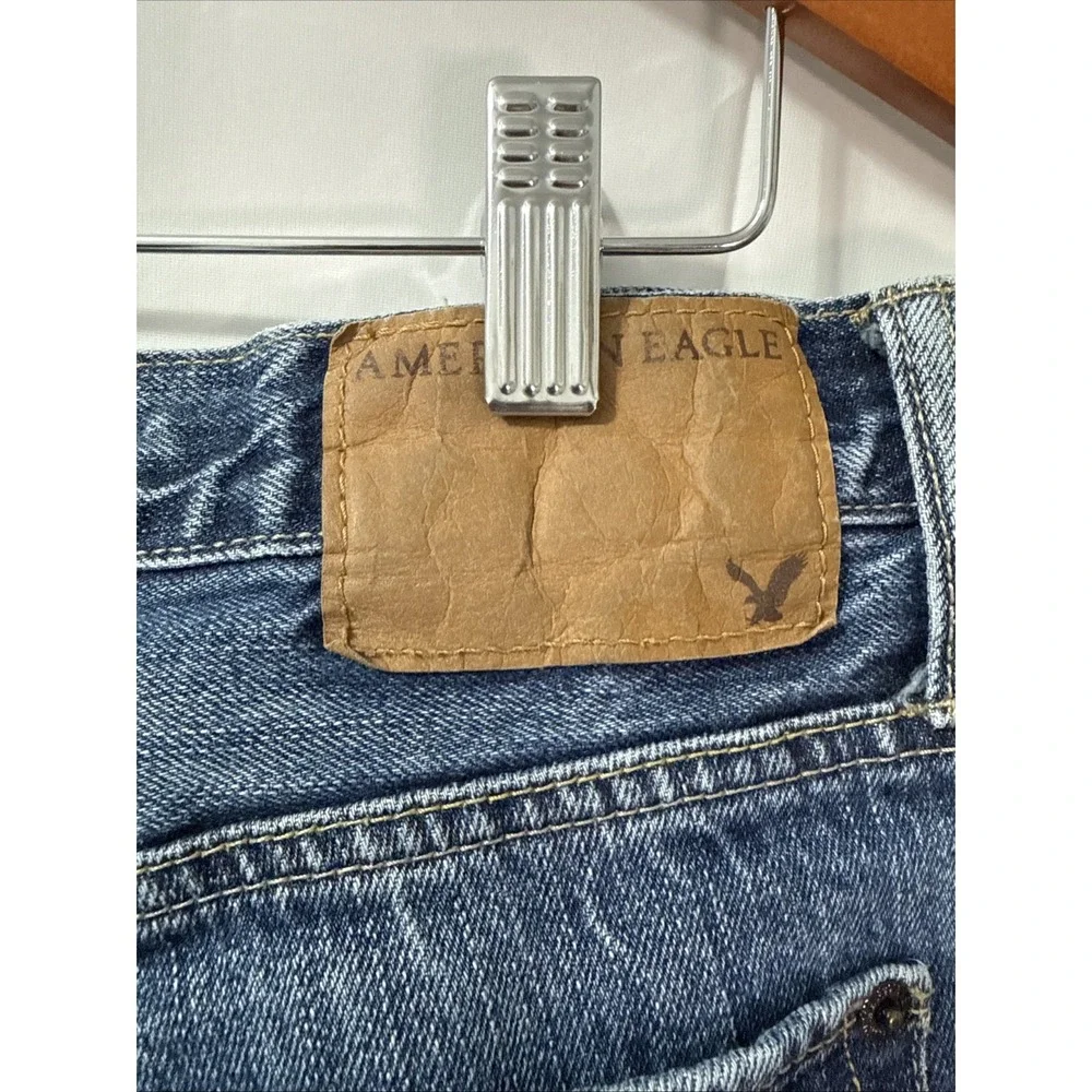 American Eagle Mens Slim Straight‎ Jeans Blue Denim Size 36x32 Used